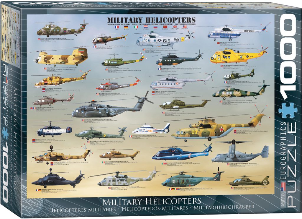 EuroGraphics Military Helicopters Puzzle 1000pcs