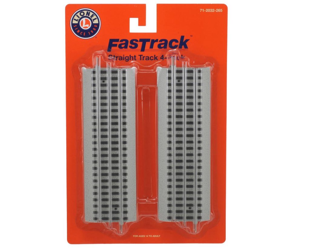 Lionel FasTrack 10" Straight, O (4) Pack